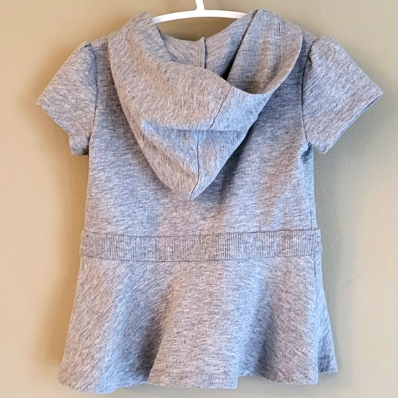 Guess grey/pink sparkly zip up hooded dress - Picture 2 of 5